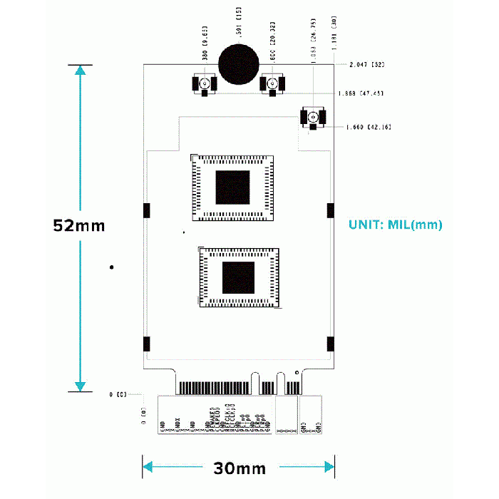 524WiFi WiFi6E 3000 802.11ax G-band 2T2R A-band 3T3R 2ss Dual Bands Dual Concurrent DBDC M.2 AW7916-AED Mediatek MT7916AN 524wifi – Bild 5
