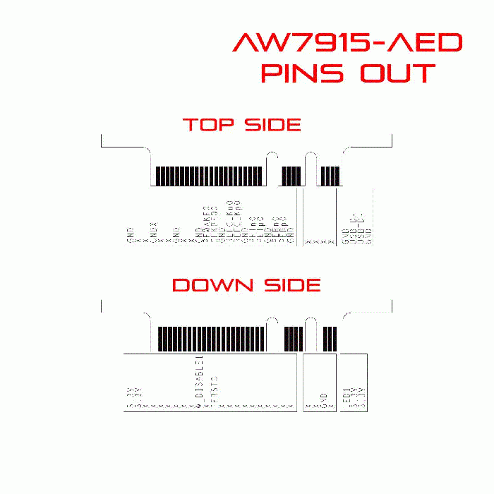 524WiFi WiFi6 4T4R Dual Bands Selectable M.2 2401Mbps IEEE802.11ax 2.4GHz 5GHz MT7915 AW7915-AE1 for 524wifi - Image 2
