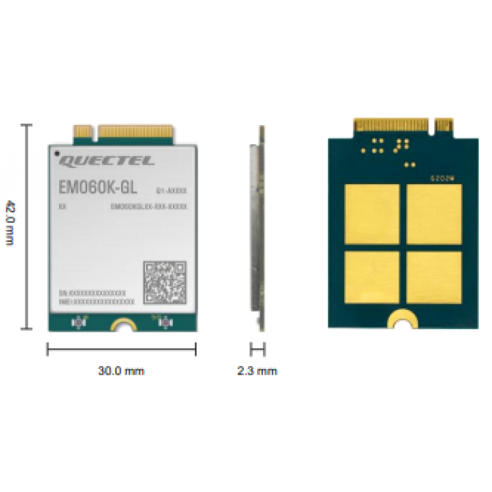 Quectel EM060K-GL LTE-A M.2 - optimized 3GPP Rel. 11 LTE 2xCA Cat 6 Module, Global version, 300Mbps downlink / 50Mbps uplink – Bild 2