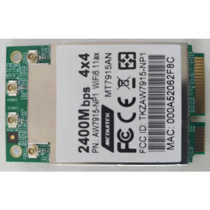 524 WIFI6 Mediatek MT7915 4T4R Dual Band Selectable miniPCIe module IEEE 802.11ax 2.4G 5GHz AW7915-NP1 - Obrázek 2