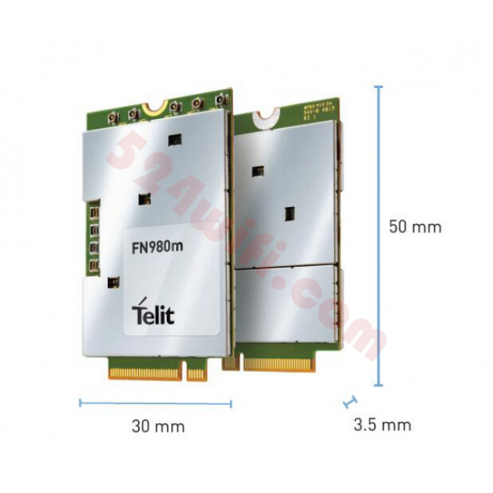 Qualcomm SDX55 Telit FN980 LTE Advanced 5G Data Card - Obrázek 2