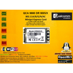 DR 600VX QCA9882 Reference XB140 design miniPCIe Dual Band module, 802.11ac, 2,4/5GHz, 2x2 MIMO, 3,3V, 2*ufl, Wallys – Bild 2