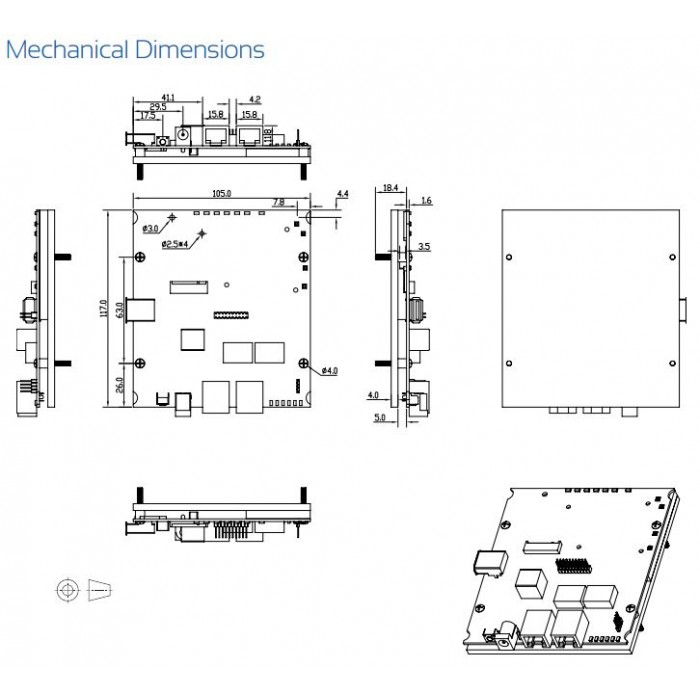 WPJ428 Multi-function IPQ4028 Embedded Board, 710MHz CPU / 2x GE Port / Dual Band 802.11ac Wave 2, LTE Gateway – Bild 10