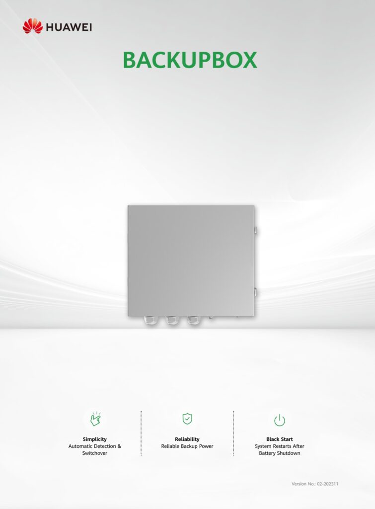 Huawei Backup Box-B0 single-phase backup interface 02406294