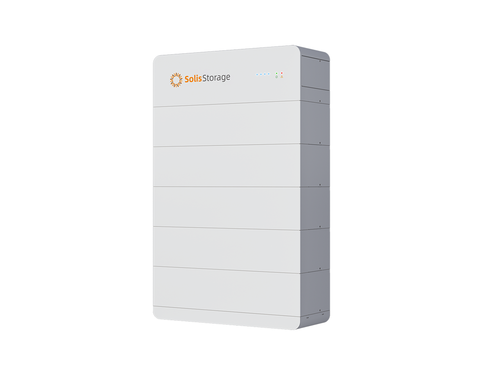 Solis FlexHome-L tower context — one FlexHome-BAT5kWh-L module sold separately