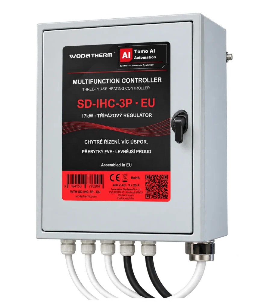 WodaTherm™ SD-IHC-3P 17kW — Produktvisualisierung mit geschlossenem Schaltschrank